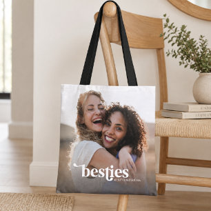 Op maat gemaakte foto van beste vriendinnen BFF Tote Bag