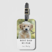 Op maat gemaakte foto van hond - Beste papa, Par Bagagelabel (Voorkant (verticaal))