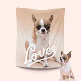 Op maat gemaakte foto van liefhebber van honden me fleece deken