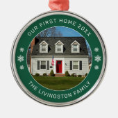 Op maat gemaakte foto van ons eerste startpunt metalen ornament (Voorkant)