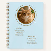 Op maat gemaakte foto van rode kat - gepersonalise notitieboek (Voorkant)