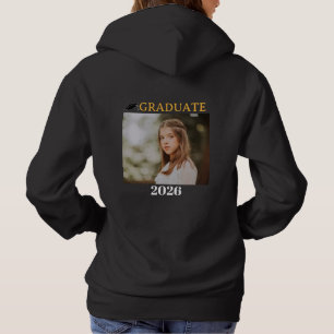 Op maat gemaakte foto-verjaardagsoutfit klas van 2 hoodie