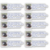 Op maat gemaakte foto-vormige retouradreslabels sticker (Voorkant)