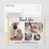 Op maat gemaakte fotocollage baby bedankkaart ansi briefkaart (Voorkant / Achterkant)