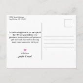 Op maat gemaakte fotocollage baby bedankkaart ansi briefkaart (Achterkant)