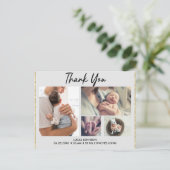 Op maat gemaakte fotocollage baby dankjewel briefk briefkaart (Staand voorkant)