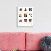 Op maat gemaakte fotocollage kader voor jubileumvi canvas afdruk (Insitu (Woonkamer))