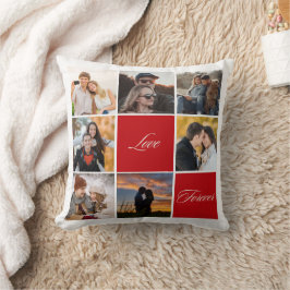Op maat gemaakte fotocollage kussen – Liefde & Voo