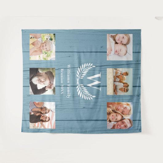 Op maat gemaakte fotocollage met familiewapen in h wandkleed (Voorkant (horizontaal))