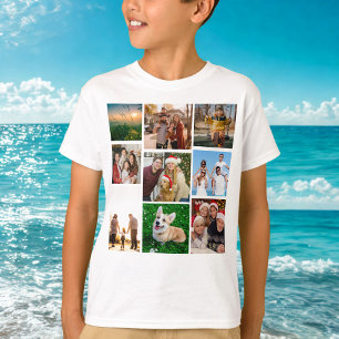 Op maat gemaakte fotocollage-shirt, op maat gemaak t-shirt