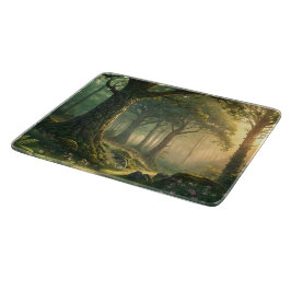 Op maat gemaakte fotodecoratieve glazen plank voor snijplank
