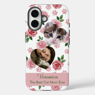 Op maat gemaakte fotokattenmoeder telefoonhoes iPhone 16 hoesje