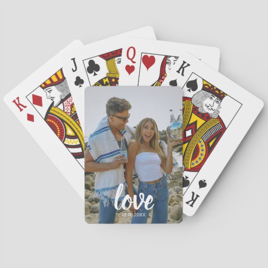 Op maat gemaakte fotoliefdesscript-speelkaarten –  pokerkaarten (Achterkant)