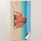 Op Maat Gemaakte Fotostrandhanddoek Strandlaken (Voorkant)