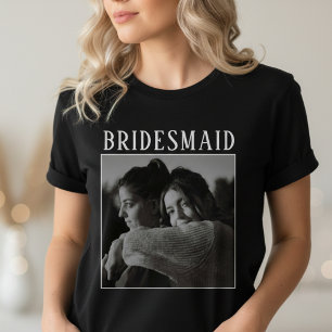Op maat gemaakte fotot-shirt voor bruidsmeisjes en t-shirt