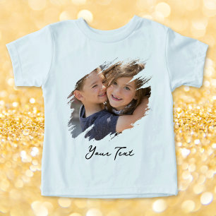 Op maat gemaakte fototoddlers jongens blauwe zacht