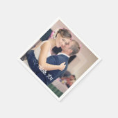 Op maat gemaakte fototypografie serviet servet (Hoek)