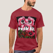 Op maat gemaakte Fresh Fit tekst donkerrode kleur  T-shirt (Voorkant)