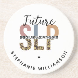 Op maat gemaakte Future SLP spraakpatholoog luipaa Zandsteen Onderzetter