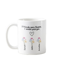 Op maat gemaakte geboortebloem vrienden koffiemok,