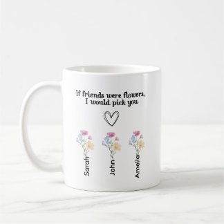 Op maat gemaakte geboortebloem vrienden koffiemok, koffiemok