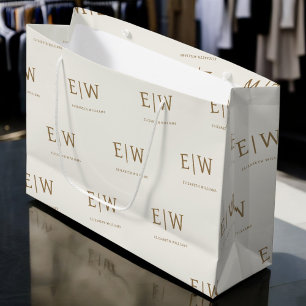 Op Maat Gemaakte Gebrandmerkte Monogram Zakelijke Groot Cadeauzakje