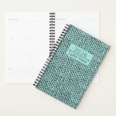 Op maat gemaakte gebreide turquoise planner (Display)