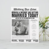 Op maat gemaakte gedrukte huwelijkseditie krantpro (Staand voorkant)