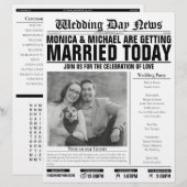 Op maat gemaakte gedrukte huwelijkseditie krantpro (Voorkant / Achterkant)