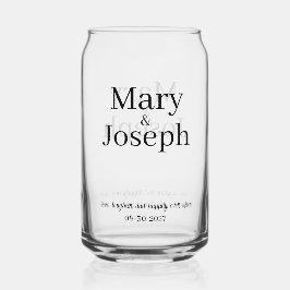 Op maat gemaakte gegraveerde huwelijksglazen favor blikvorm glas