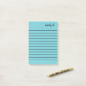 Op maat gemaakte gekleurde gelinieerde plakbriefje post-it® notes (Op bureau)