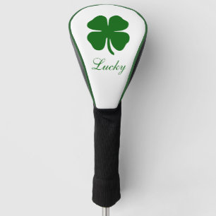 Op maat gemaakte gelukskoekoeklaver golfheadcover