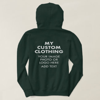 Op maat gemaakte gepersonaliseerde DAMES BOSGROENE Hoodie