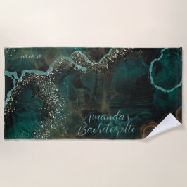 Op maat gemaakte gepersonaliseerde glinsterende ro strandlaken