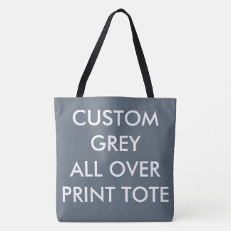 Op maat gemaakte gepersonaliseerde GRIJZE ALL OVER Tote Bag