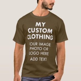 Op maat gemaakte gepersonaliseerde HEREN BRUINE T- T-shirt