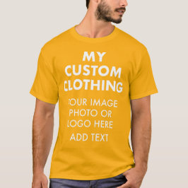Op maat gemaakte gepersonaliseerde HEREN GOUDE T-S T-shirt