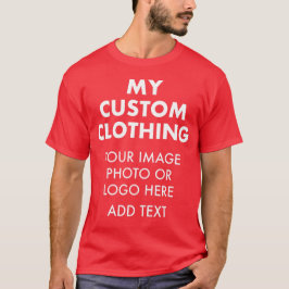 Op maat gemaakte gepersonaliseerde HEREN HELDERROD T-shirt