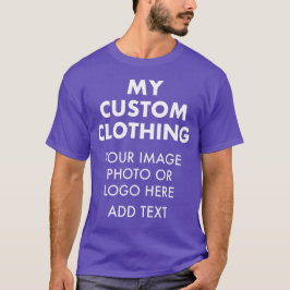 Op maat gemaakte gepersonaliseerde Heren paarse T- T-shirt