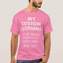 Op maat gemaakte, gepersonaliseerde HEREN ROZE T-S