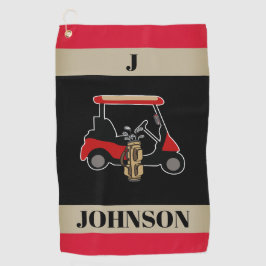 Op maat gemaakte, gepersonaliseerde monogram tweed golfhanddoek