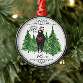 Op maat gemaakte gepersonaliseerde paard waterverf metalen ornament