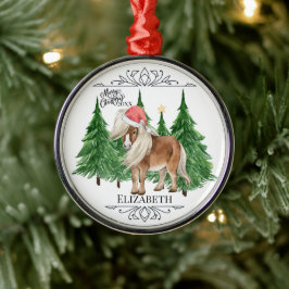 Op maat gemaakte gepersonaliseerde paard waterverf metalen ornament