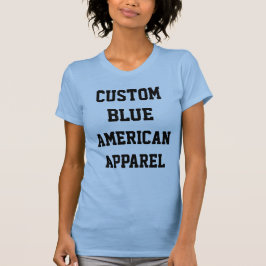 Op maat gemaakte gepersonaliseerde vrouwenblauwe r t-shirt