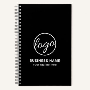 Op maat gemaakte gepromote logo zwarte zakelijke notitieboek