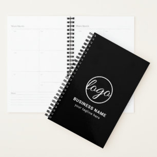 Op maat gemaakte gepromote logo zwarte zakelijke planner