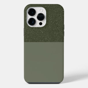 Op maat gemaakte gestructureerde groene gespleten  iPhone 14 pro max hoesje