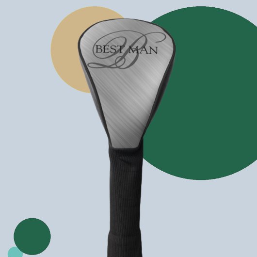 Op maat gemaakte getuige geborsteld zilver golfheadcover