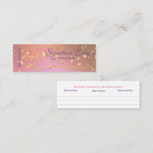 Op maat gemaakte geur persoonlijke geur snuif noti mini visitekaartje (Voorkant / Achterkant)