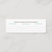 Op maat gemaakte geur persoonlijke geur snuif noti mini visitekaartje (Achterkant)